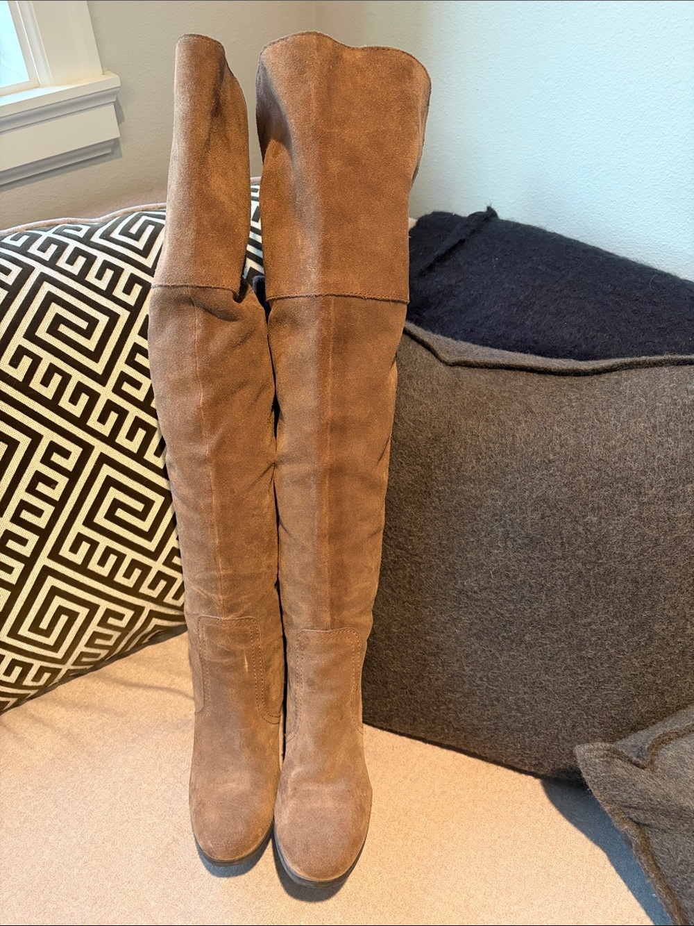 Circus by Sam Edelman Tall Suede Over-the-Knee Boots in Chestnut Brown